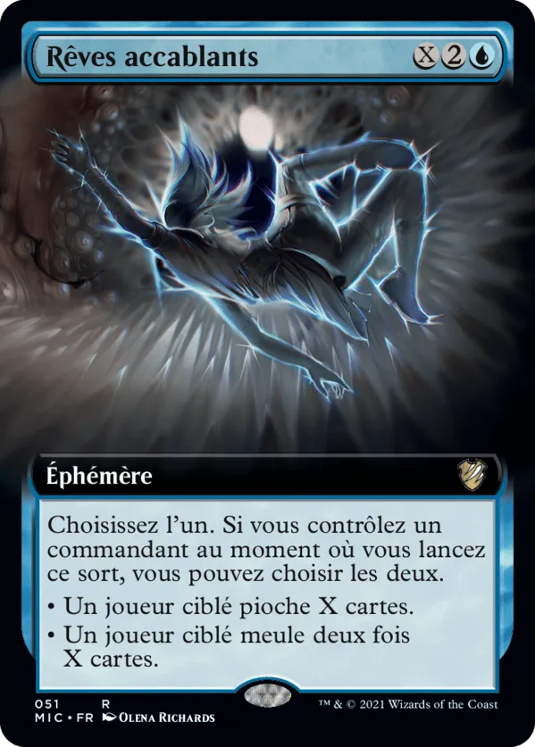 Enchant : joueur Au dbut de l'entretien du joueur enchant, ce joueur rvle les cartes du dessus de sa bibliothque jusqu' ce qu'il rvle 